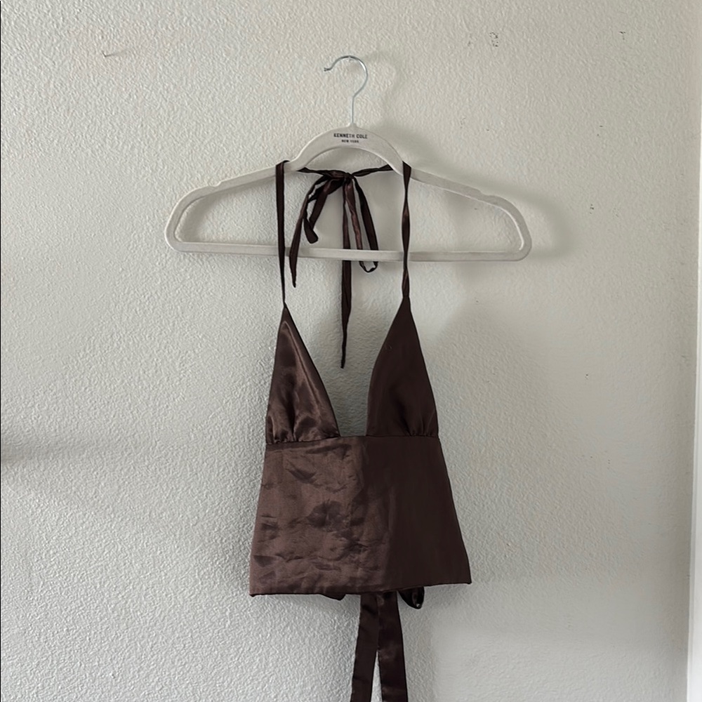 Brown Halter Top
